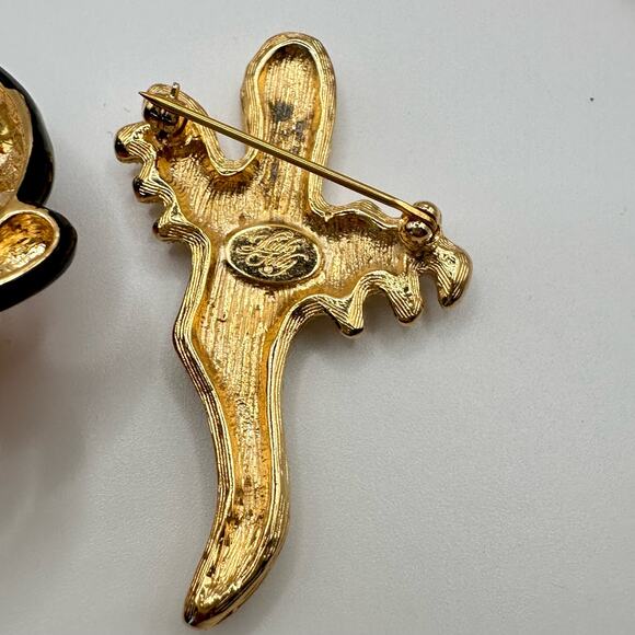 Kirks Folly Halloween Brooches Black Cat with Jack O Lantern & Ghost Festive - Picture 13 of 15